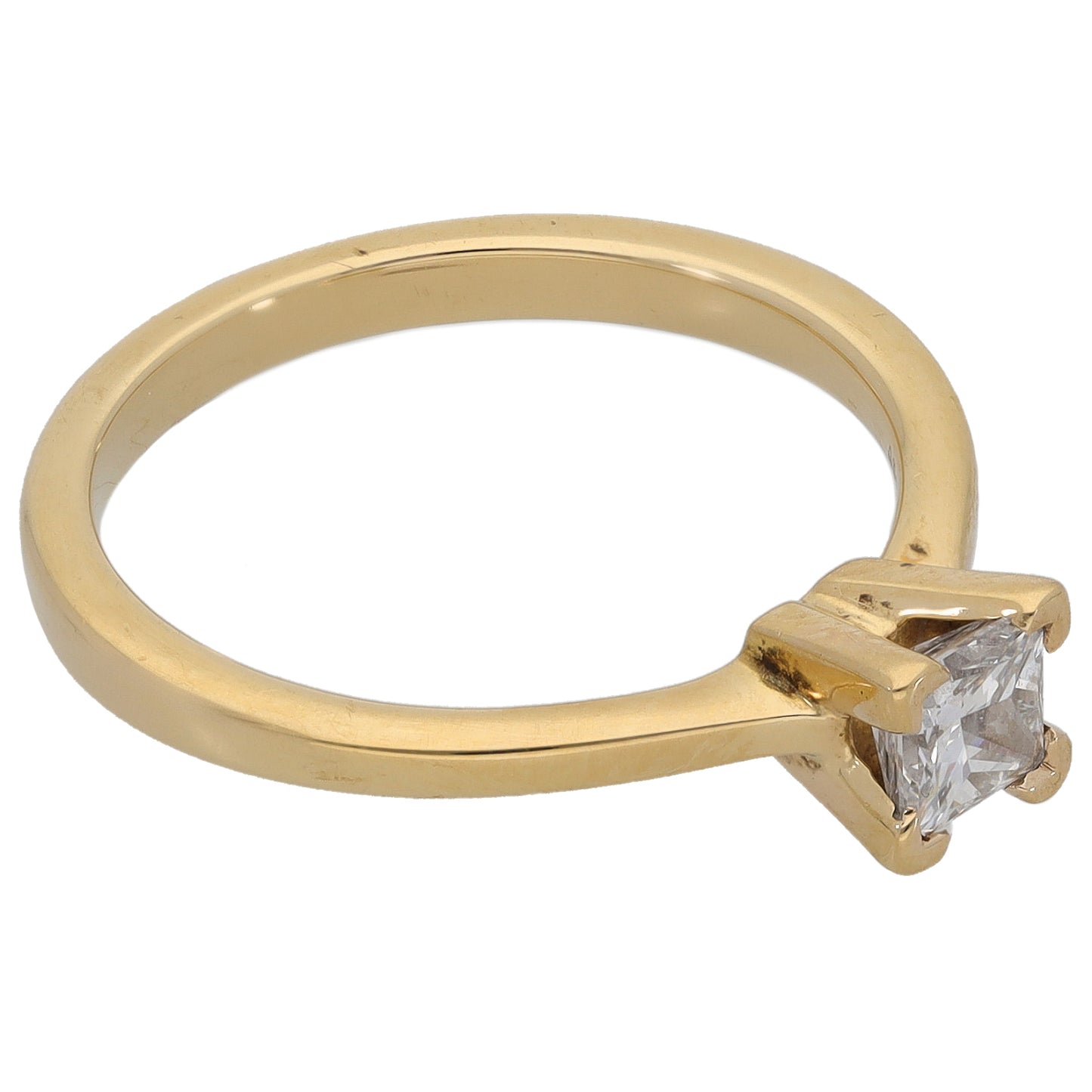 18ct Gold 0.45ct Diamond Solitaire Ring Size N