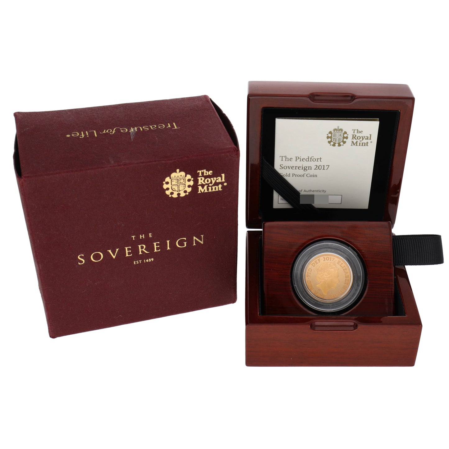 22ct Gold Queen Elizabeth II The Piedfort Sovereign 2017