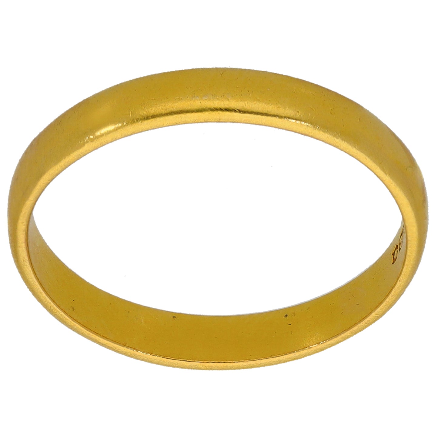 22ct Gold Plain Wedding Ring Size P