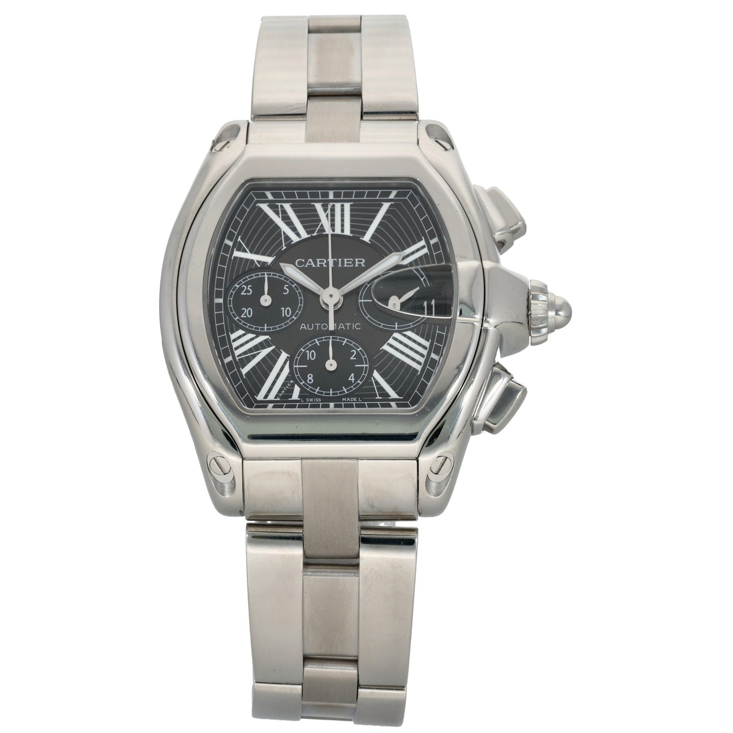 Cartier Roadster W62020X6 43mm Stainless Steel Watch