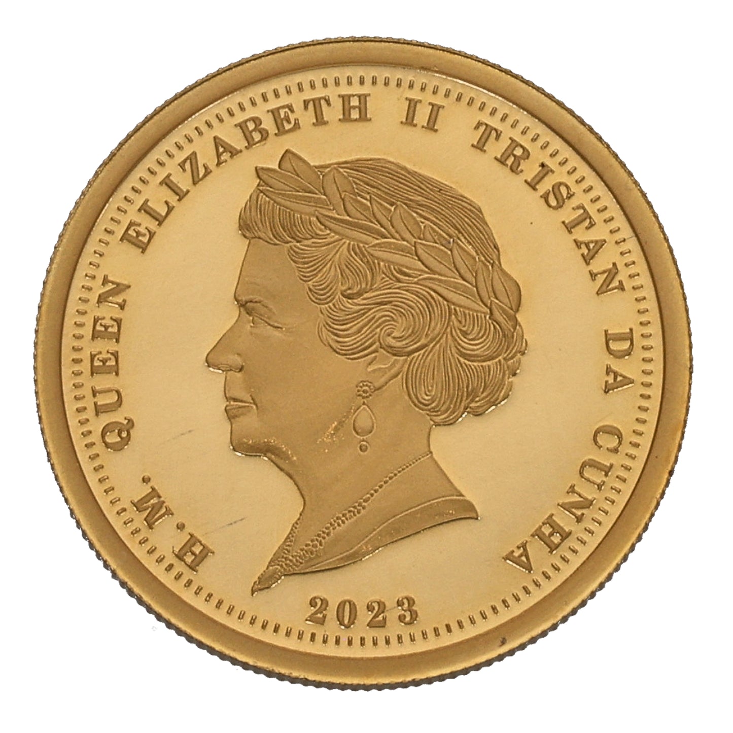 22ct Gold Queen Elizabeth II Half Laurel Coin 2023