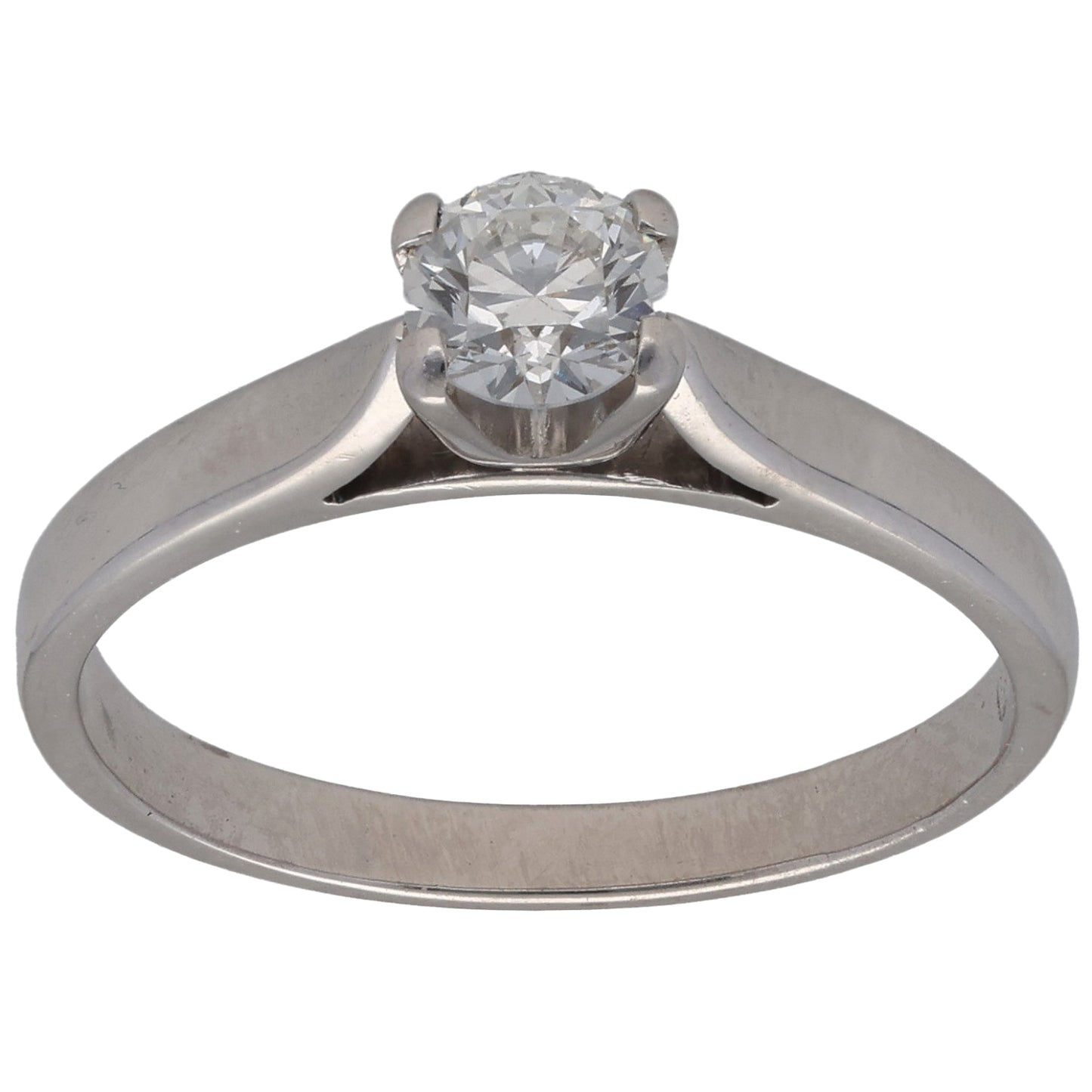 18ct White Gold 0.42ct Diamond Solitaire Ring Size N
