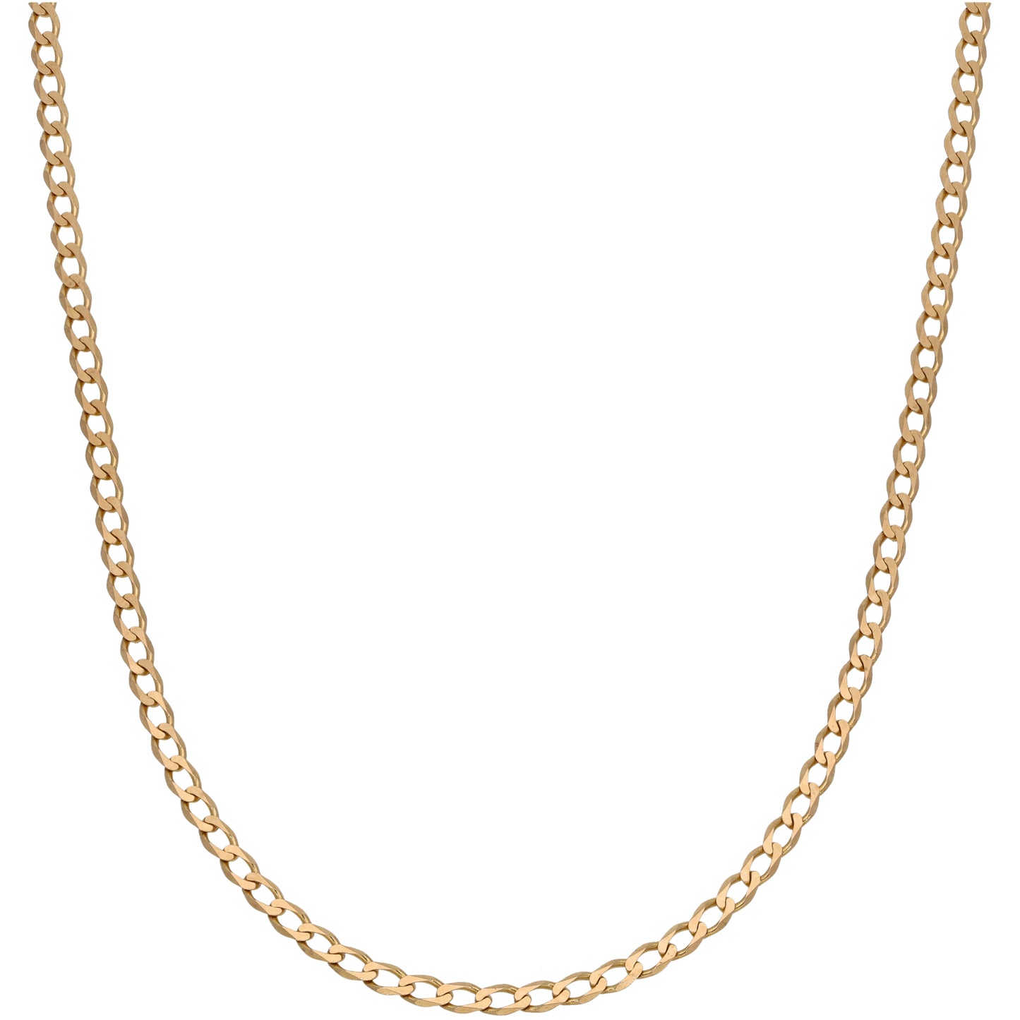 9ct Gold Curb Chain 22"