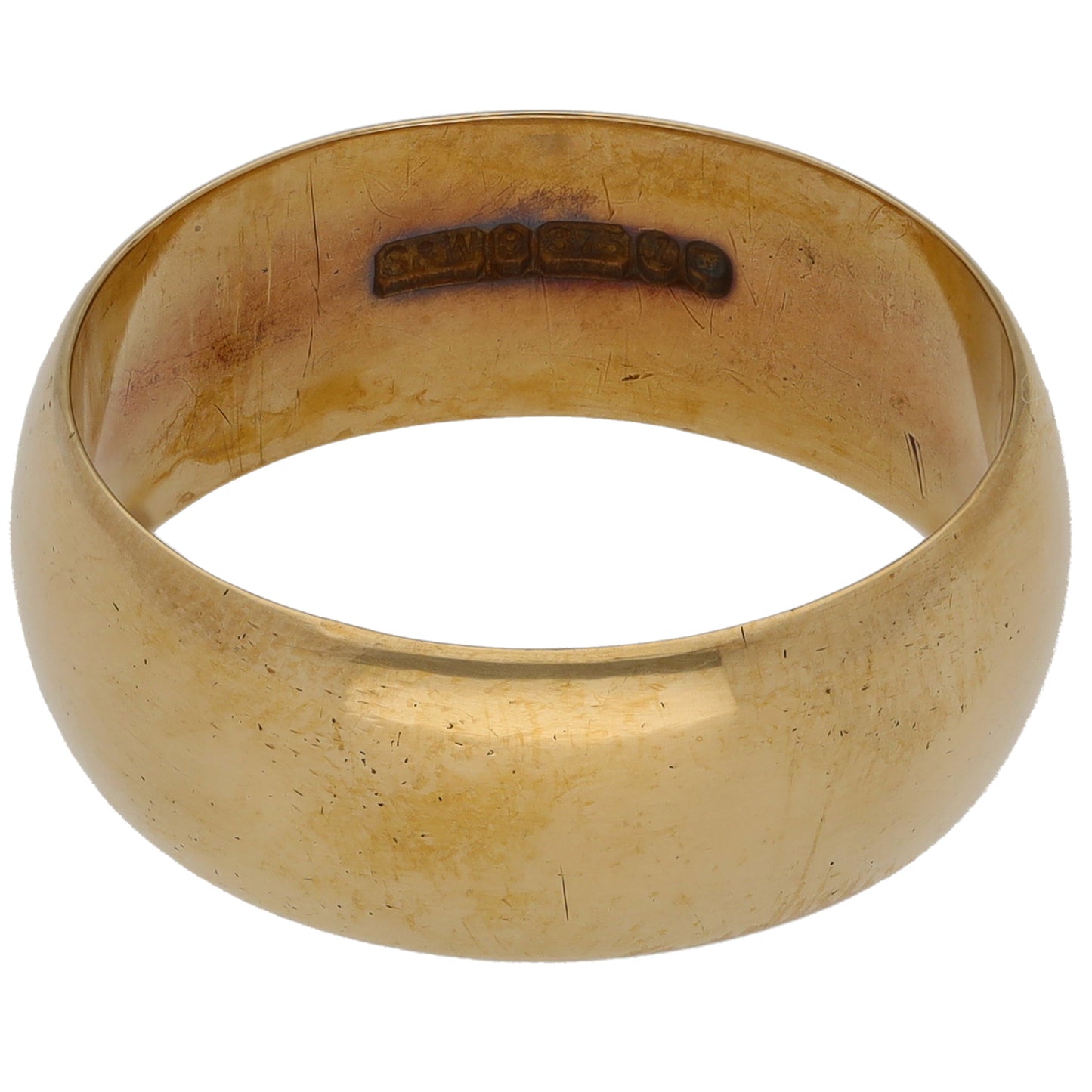 9ct Gold Plain Wedding Ring Size T