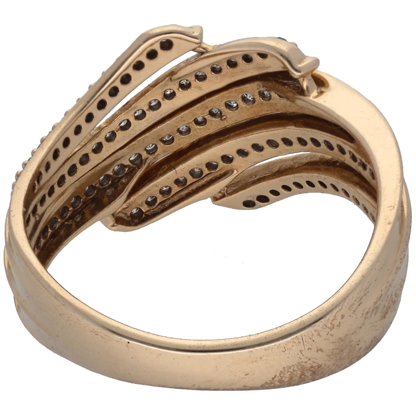 9ct Gold 0.48ct Diamond Dress/Cocktail Ring Size M