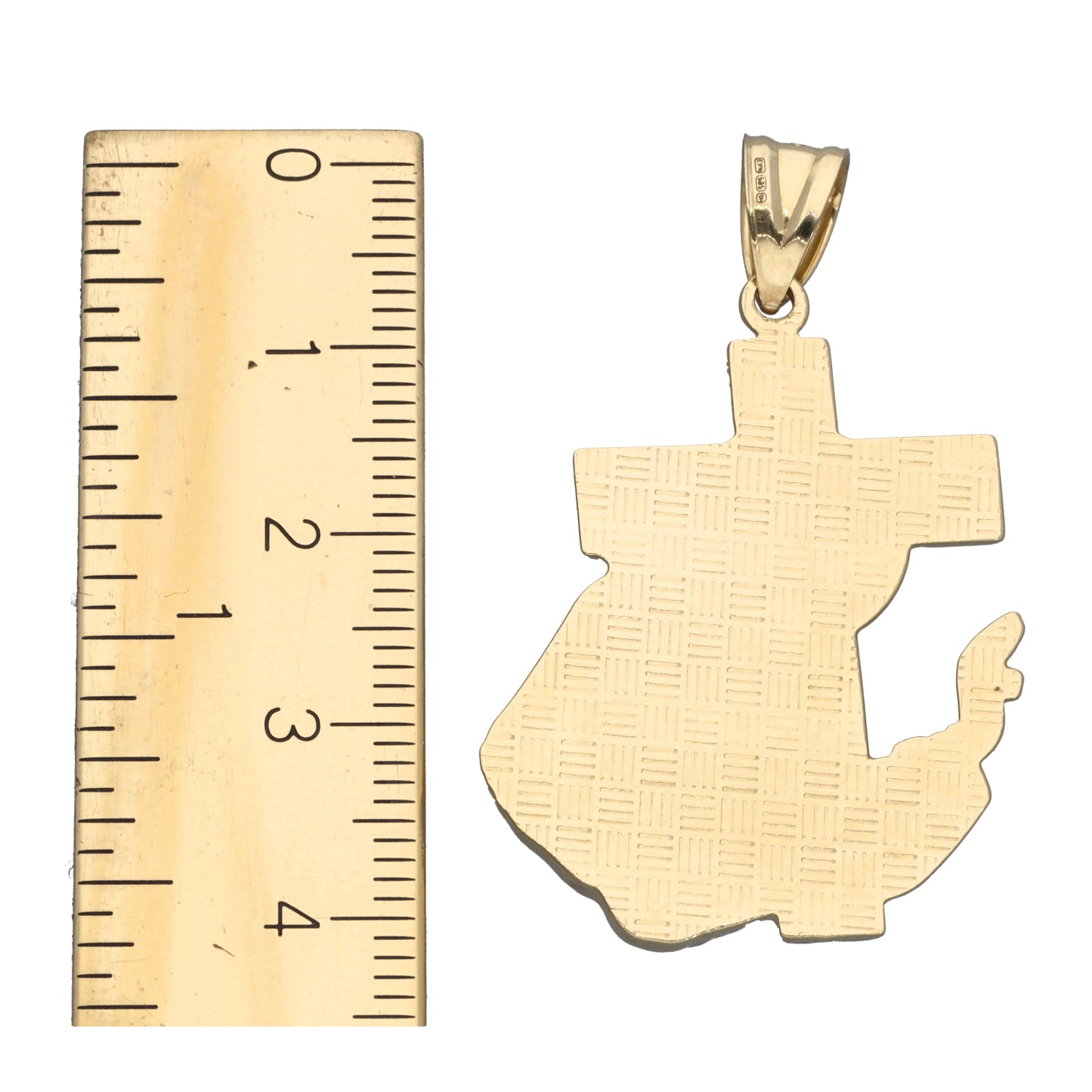 New 14ct Bicolour Gold Jesus & Cross Pendant