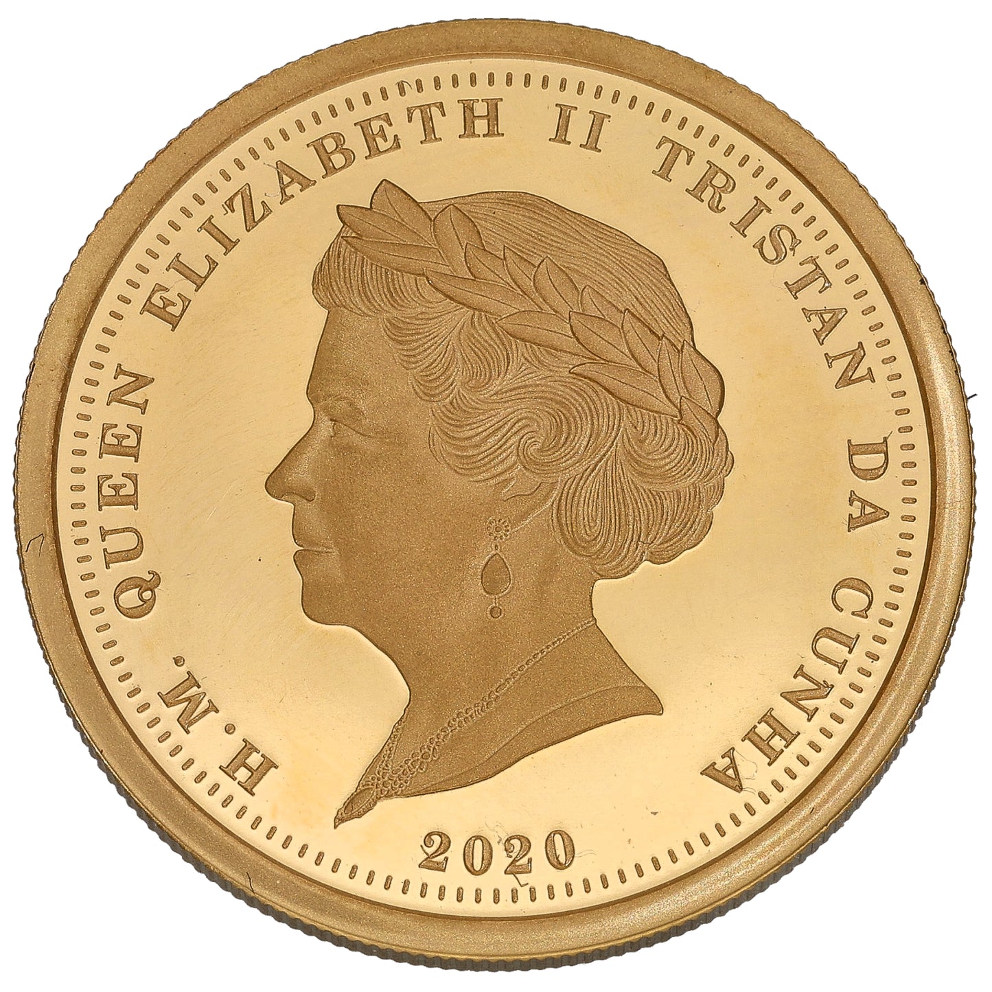 22ct Gold Queen Elizabeth II One Laurel Coin 2020
