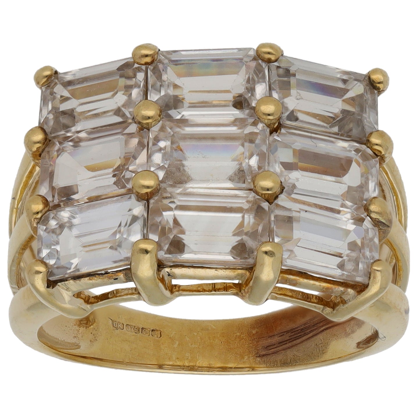 9ct Gold Sapphire Dress/Cocktail Ring Size N