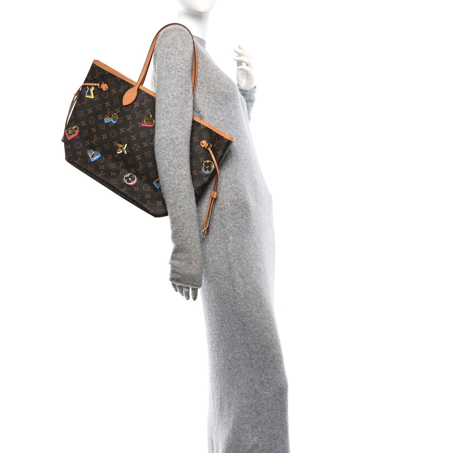 Louis Vuitton Monogram Love Locks Neo Neverfull MM Coated Canvas Bag - Brown