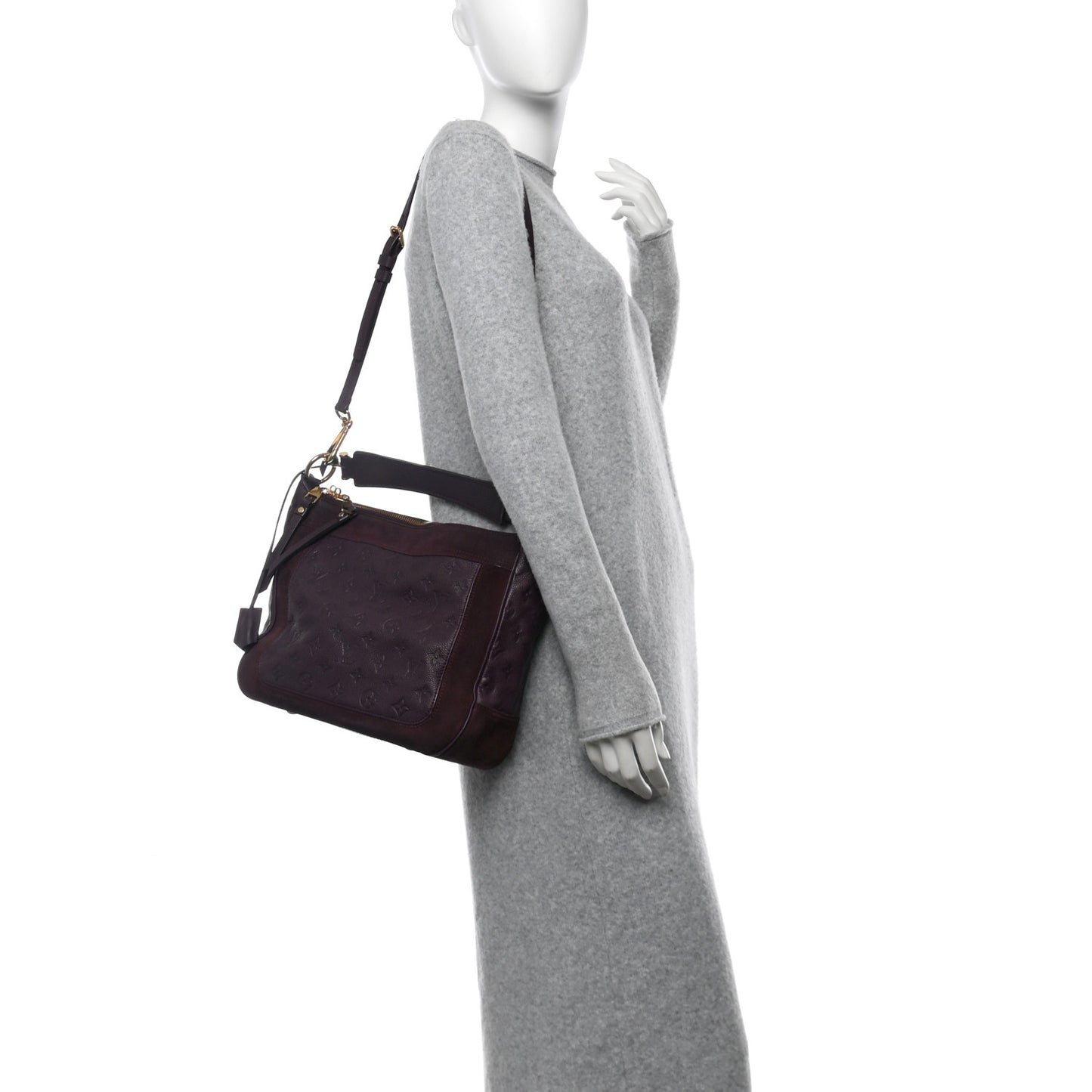 Louis Vuitton Empreinte Suede Audacieuse PM Calfskin Leather Bag - Aubergine