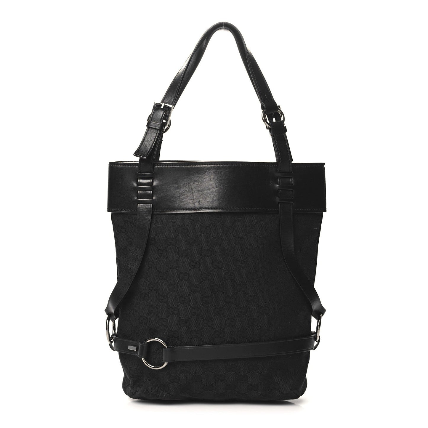 Gucci Monogram GG Canvas Tote Bag - Black