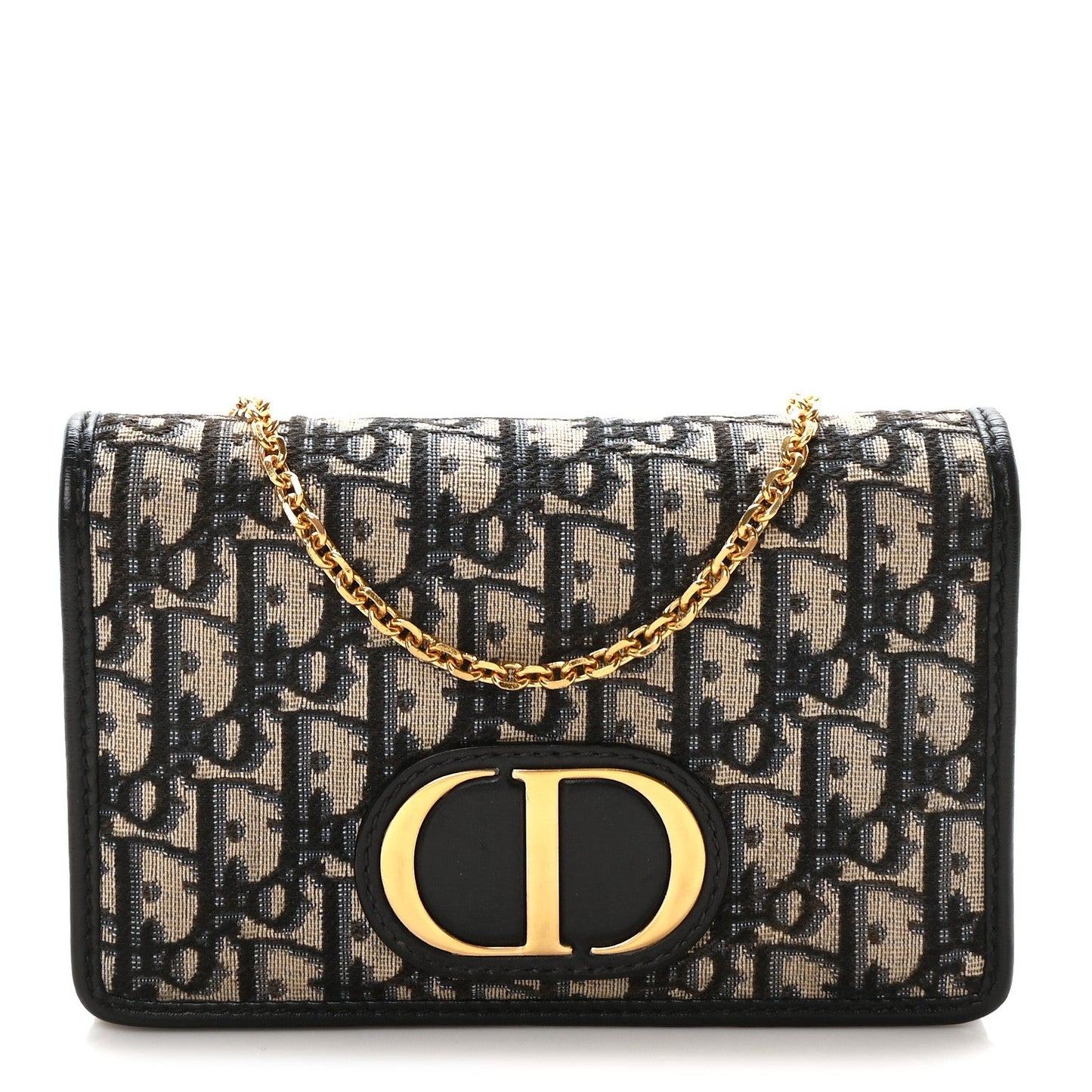 Dior Oblique 30 Montaigne 2-In-1 Pouch Canvas Bag - Blue