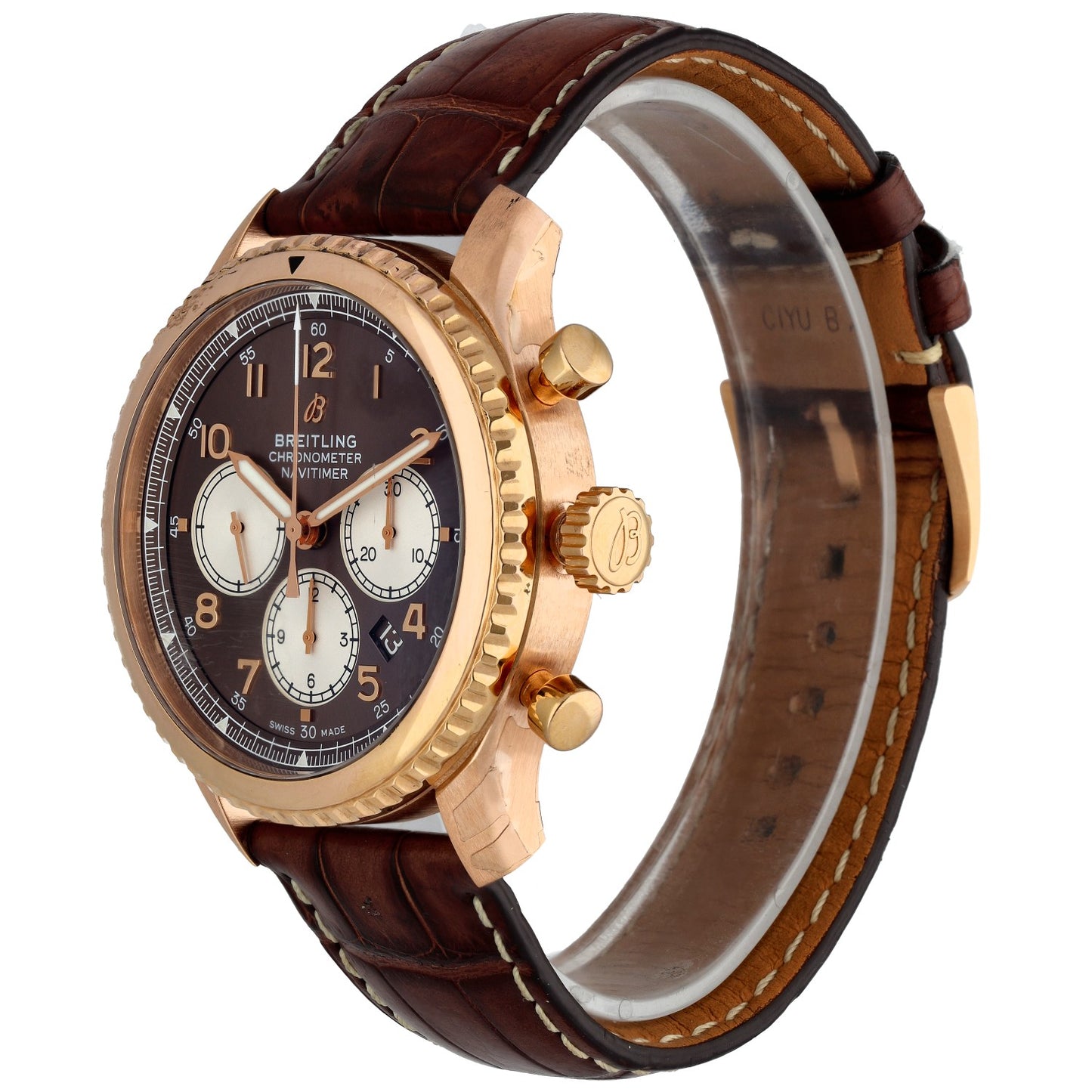 Breitling Aviator 8 RB0117 43mm Gold Watch