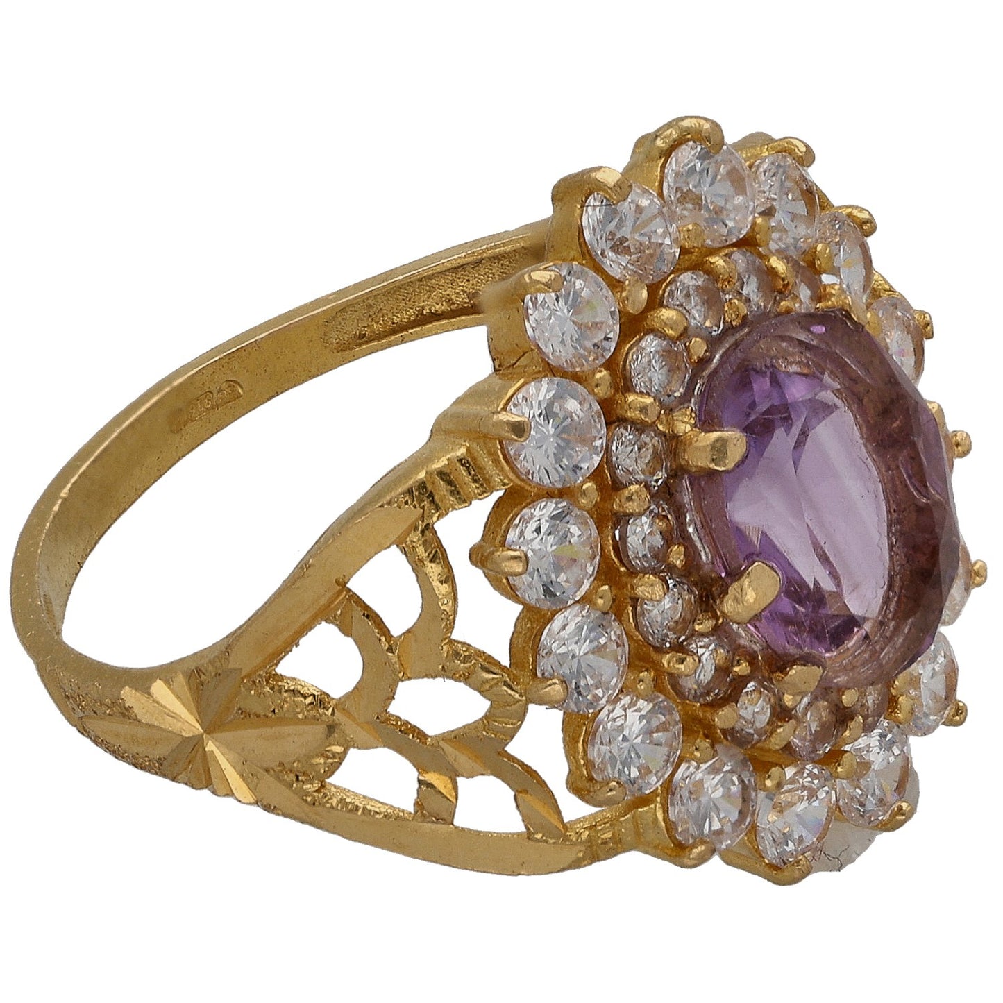 22ct Gold Imitation Dress/Cocktail Ring Size O