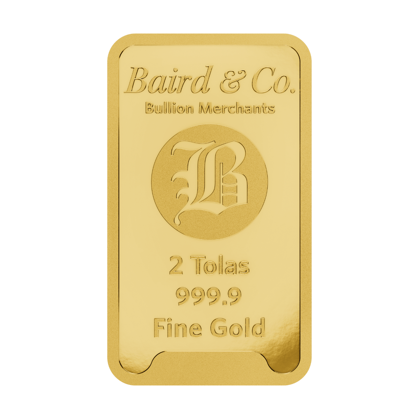 New Baird & Co 24ct 2 Tolas Gold Minted Bar