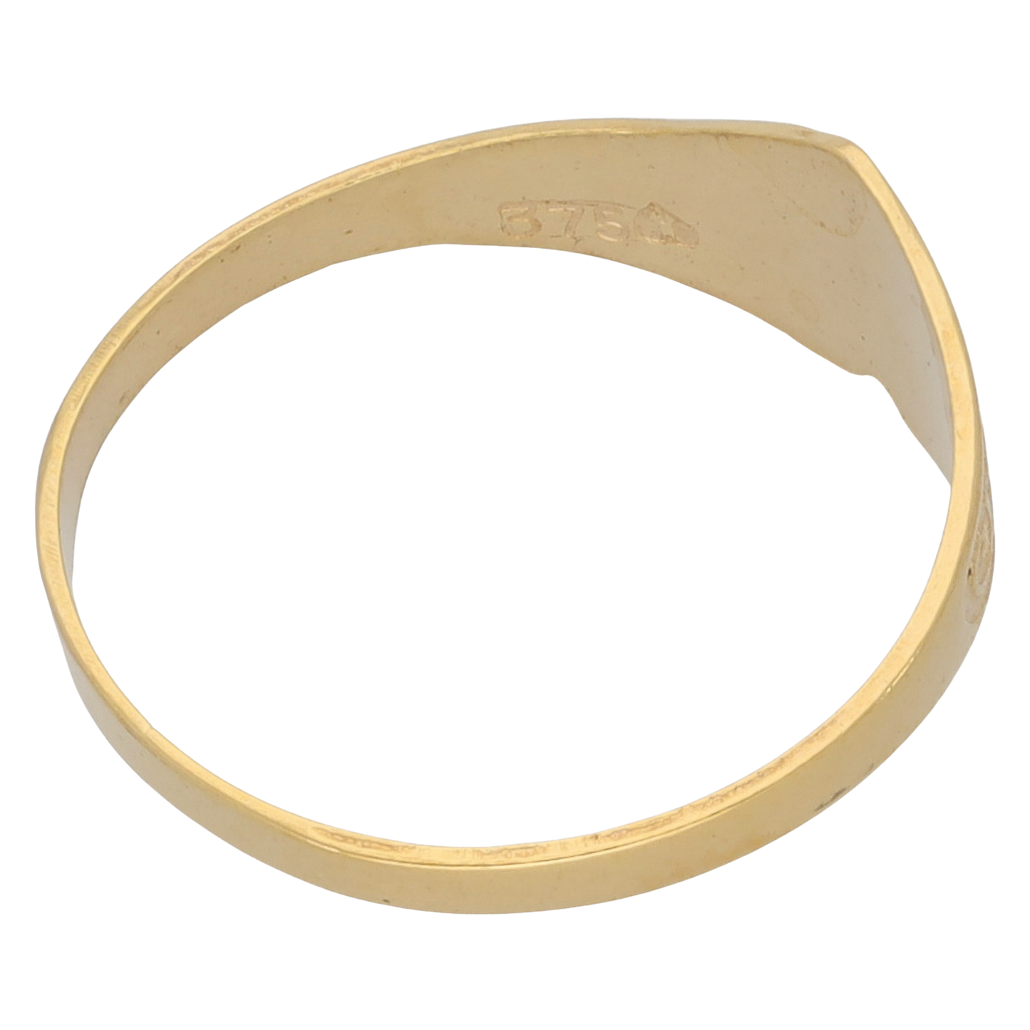 New 9ct Gold Kids Heart Signet Ring Size F-J