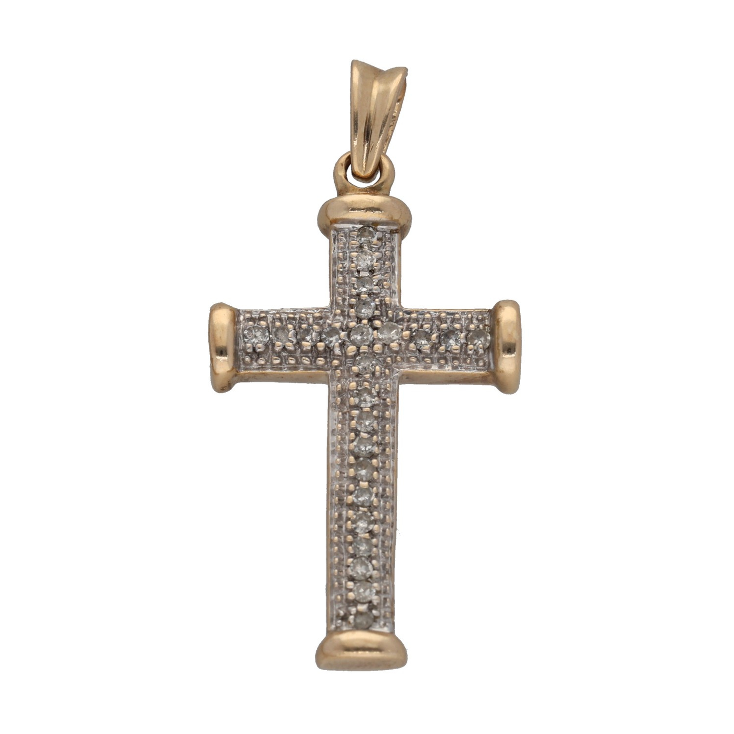9ct Gold 0.25ct Diamond Cross Pendant