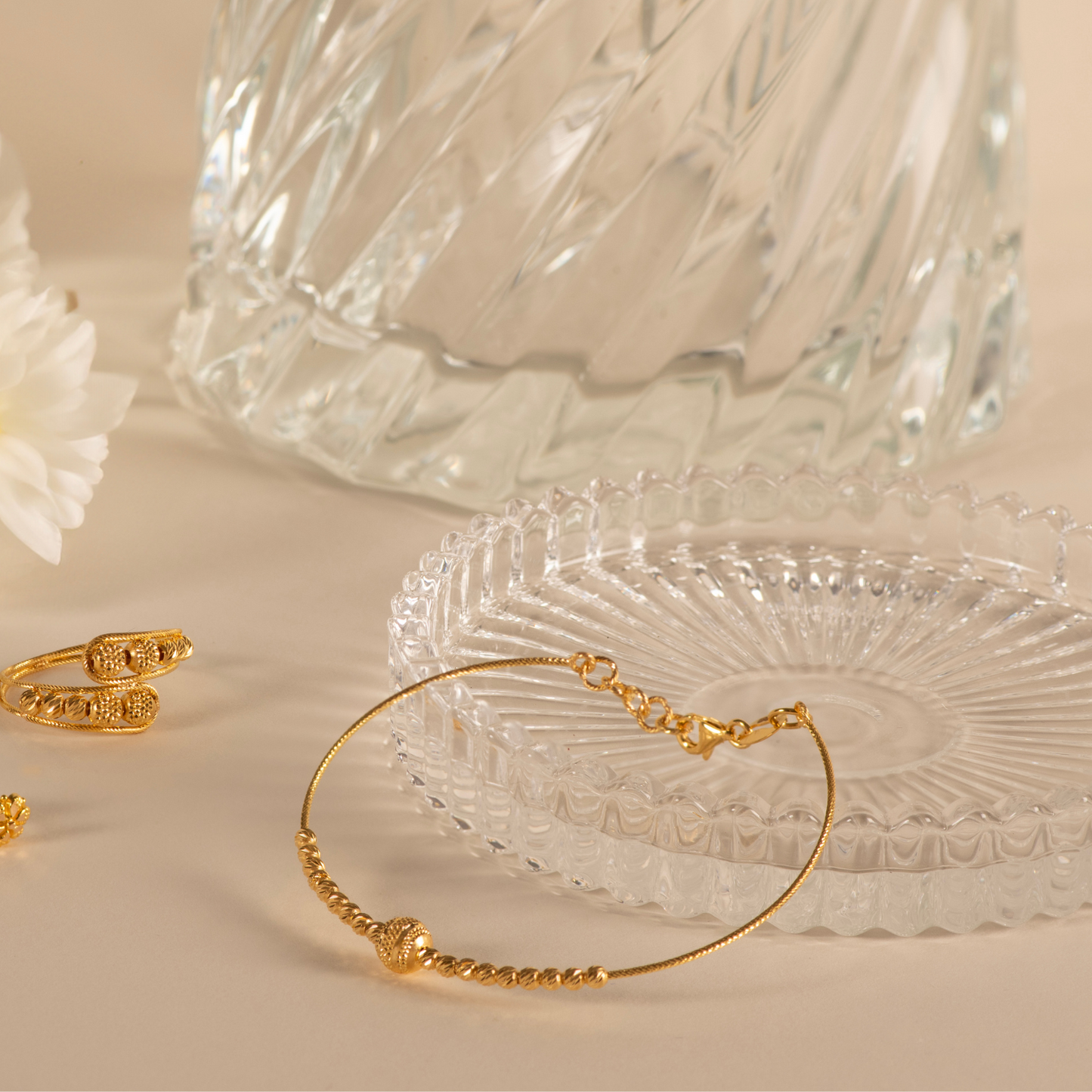 New 22ct Gold Fancy Beaded Bracelet