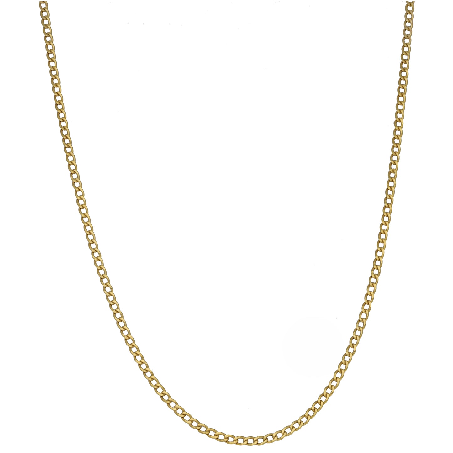 9ct Gold Curb Chain 18"