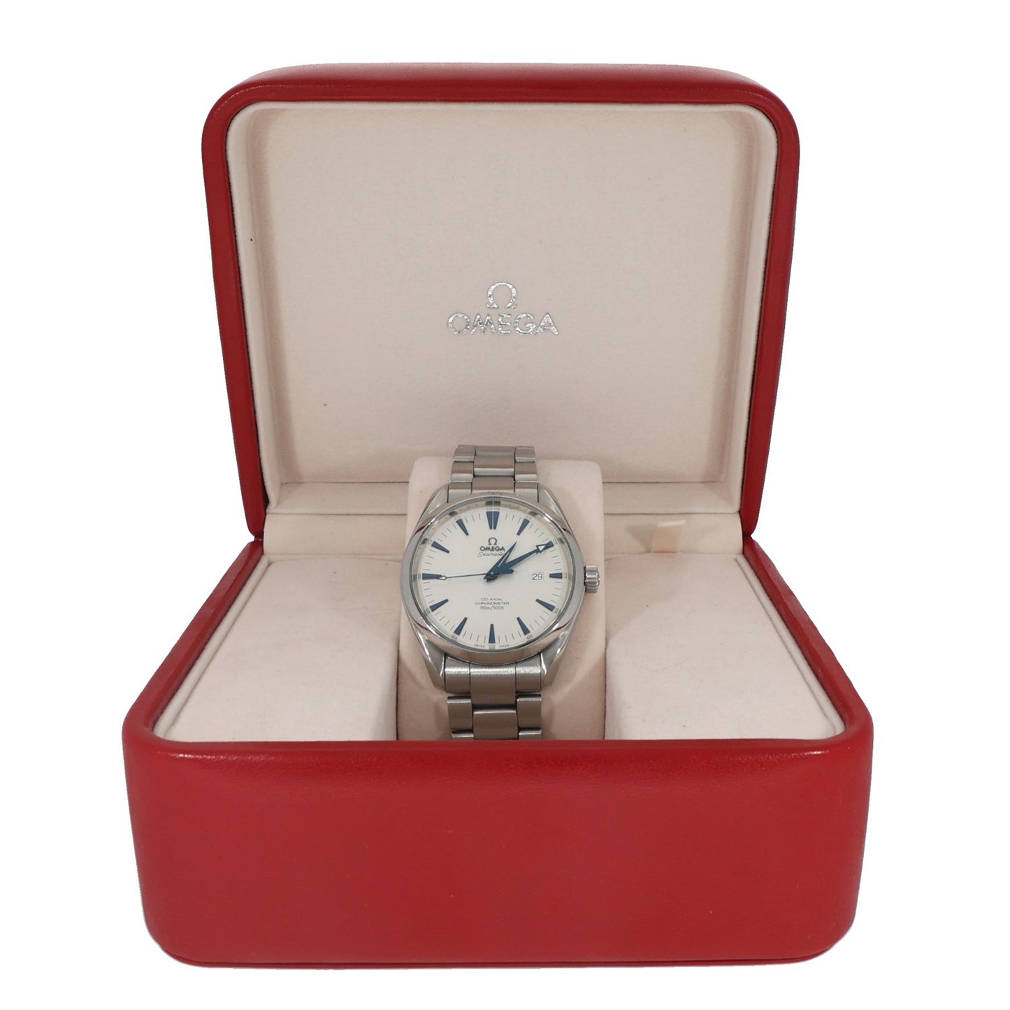Omega Seamaster Aqua Terra 2502.33.00, white dial, stainless steel, box image