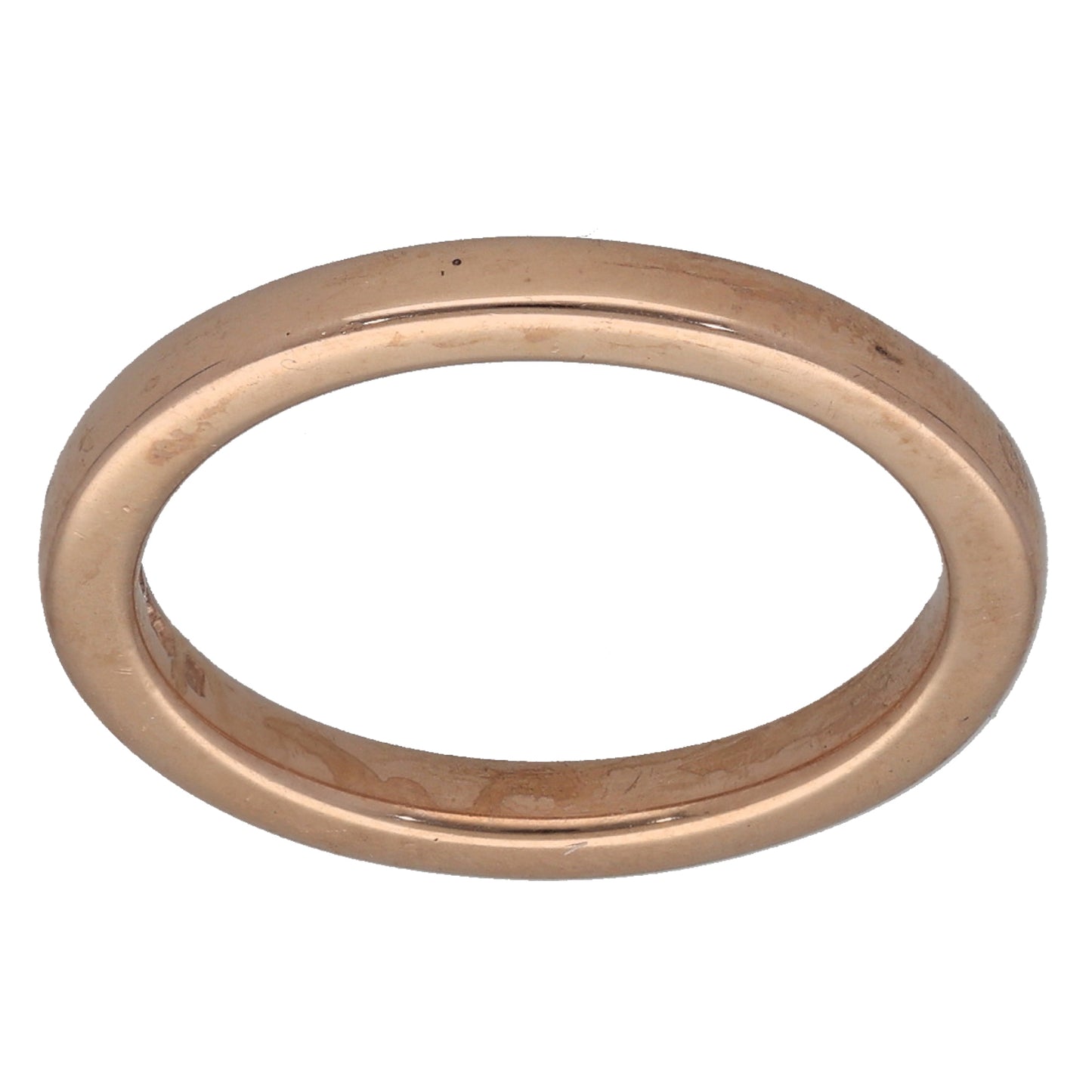 9ct Rose Gold Plain Wedding Ring Size L