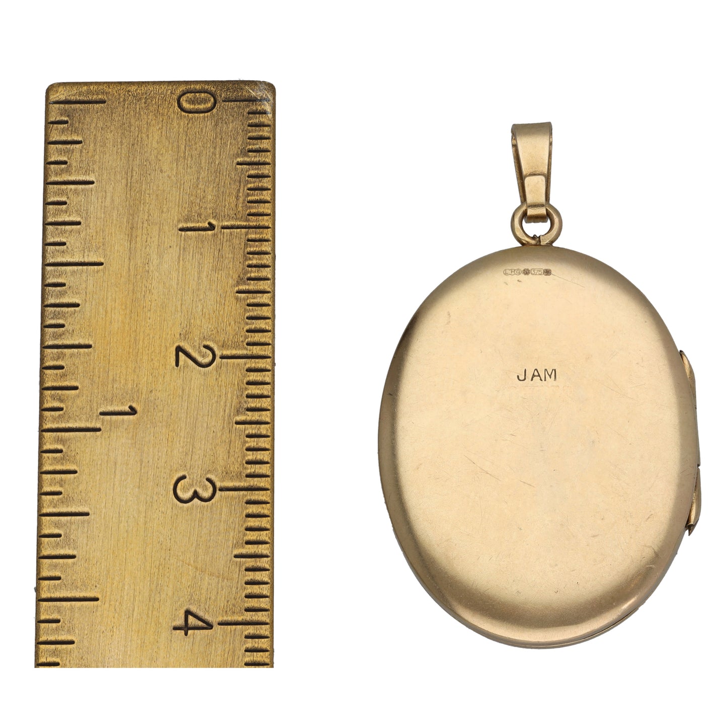 9ct Gold Patterned Locket Pendant