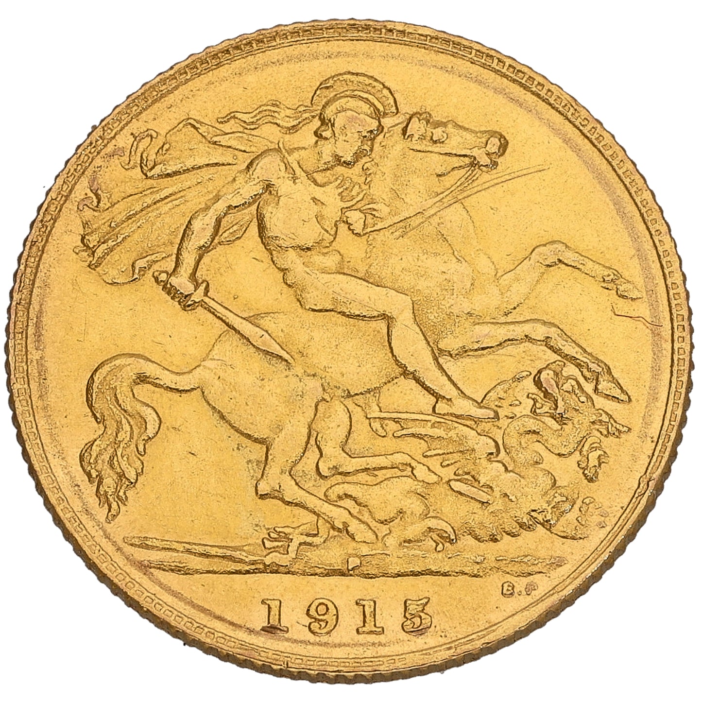 22ct Gold King George V Half Sovereign Coin 1915