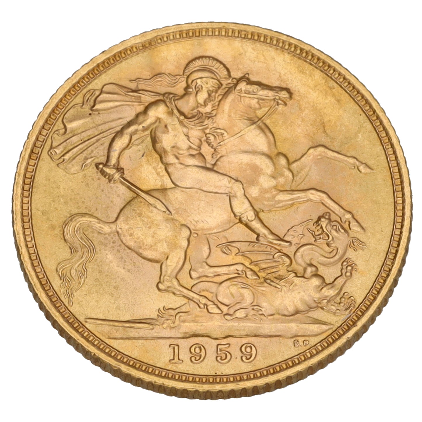 22ct Gold Queen Elizabeth II Full Sovereign Coin 1959