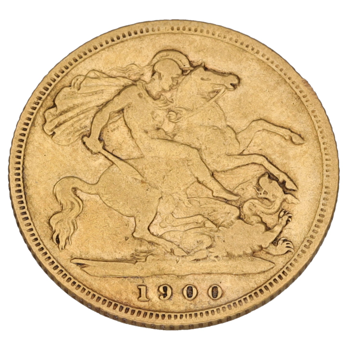 22ct Gold Queen Victoria Half Sovereign Coin 1900