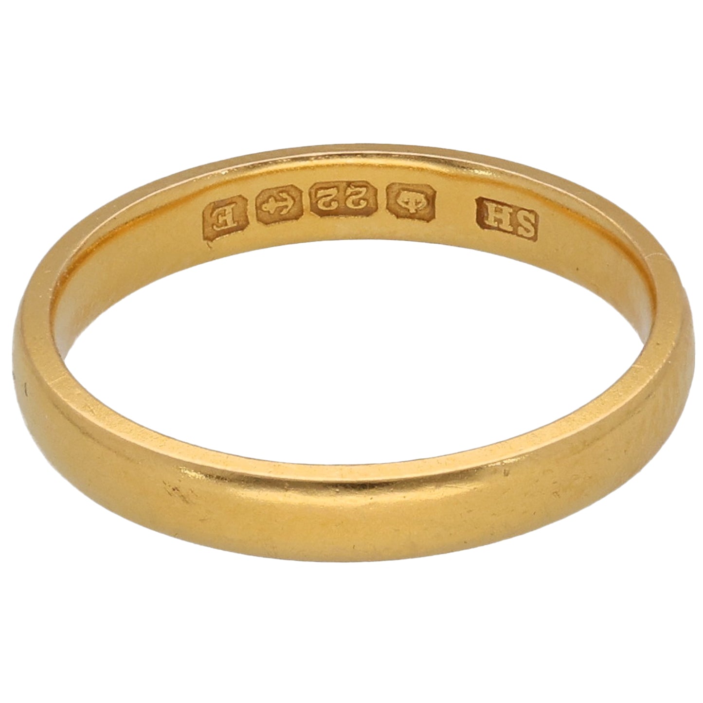 22ct Gold Plain Wedding Ring Size N