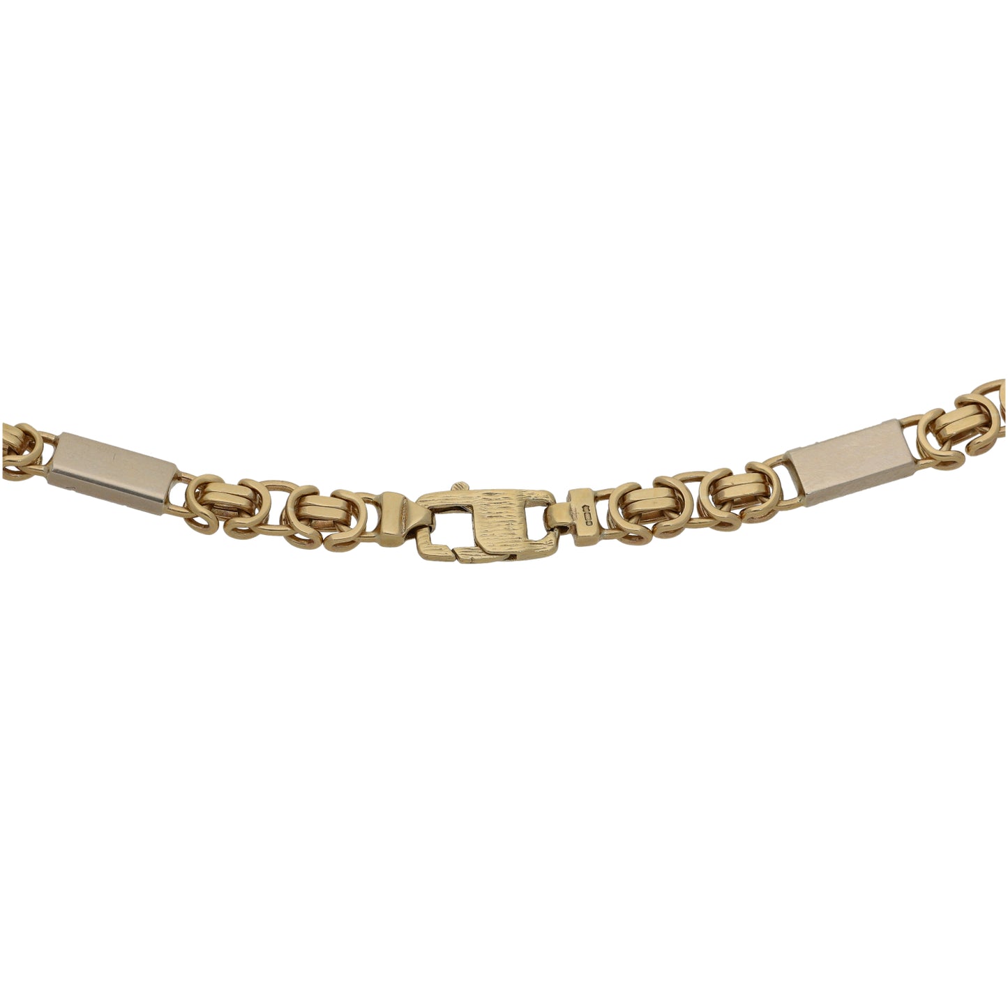9ct Bi-Colour Gold Fancy Necklace 26"