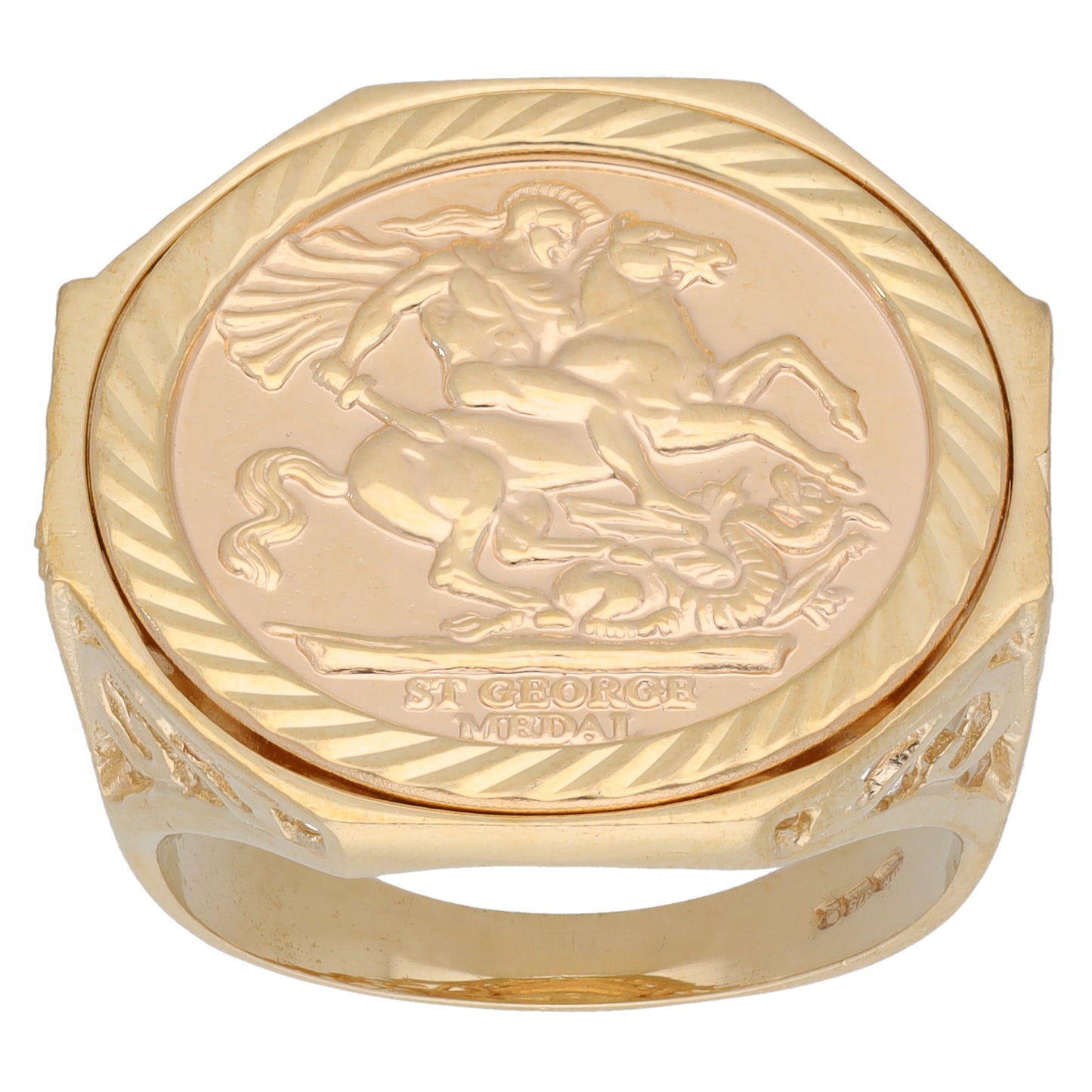 New 9ct Gold St George Ring Size U