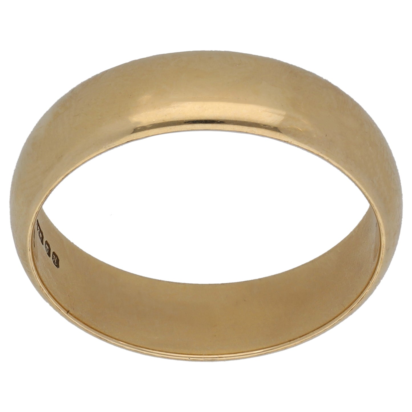 9ct Gold Plain Wedding Ring Size R