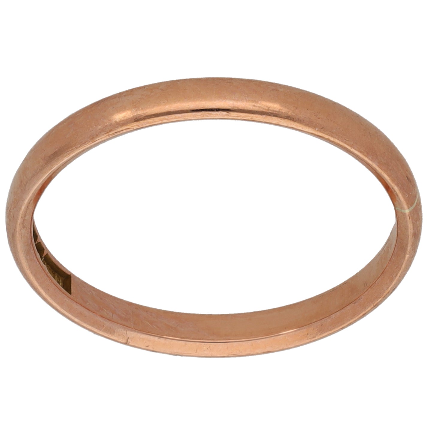 9ct Rose Gold Plain Wedding Ring Size Q