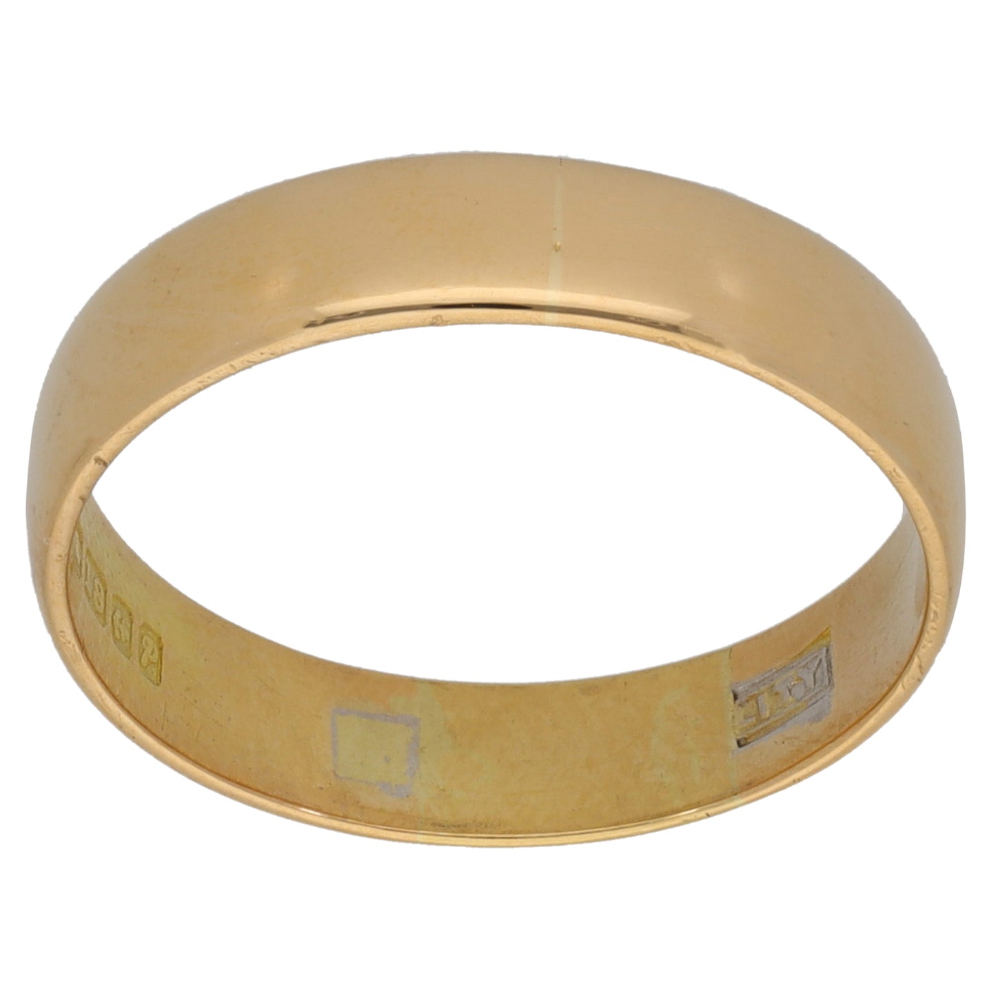 18ct Gold Plain Wedding Ring Size Q