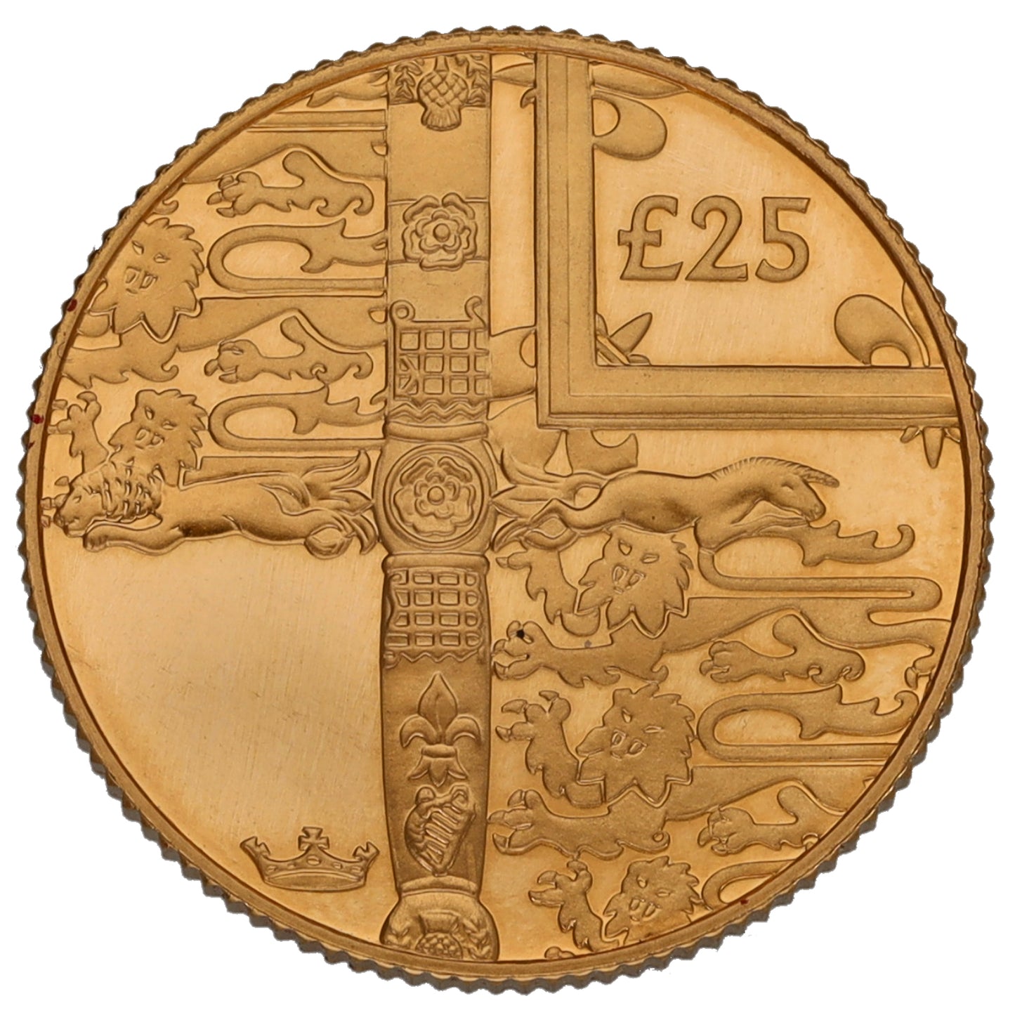 22ct Gold Queen Elizabeth II Golden Jubilee 25 Pounds Coin 2002