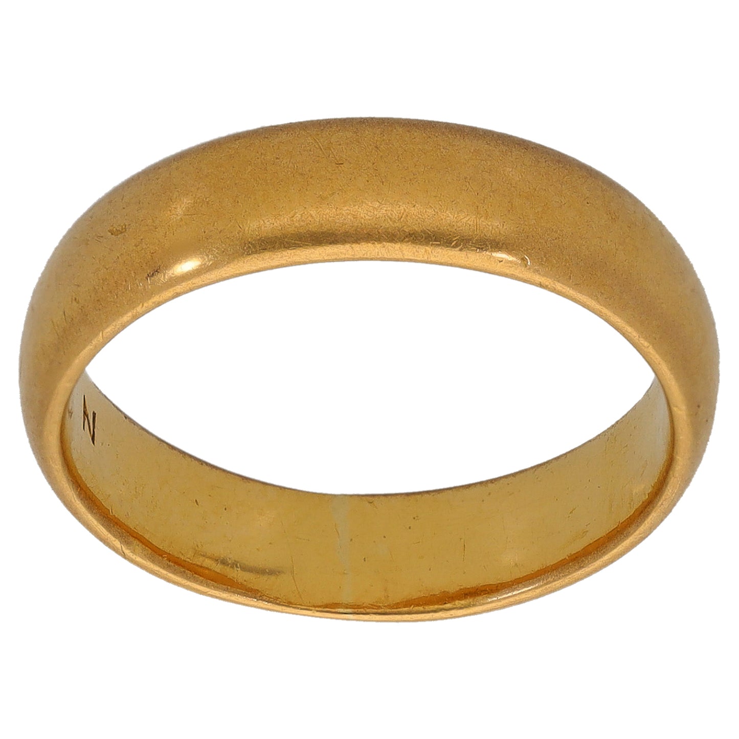 22ct Gold Plain Wedding Ring Size L