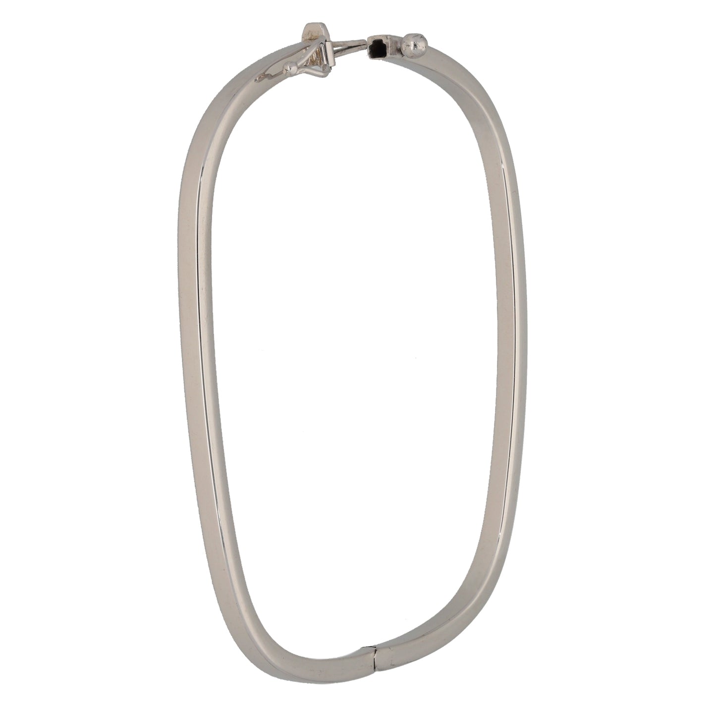 9ct White Gold Hinged/Clasp Bangle