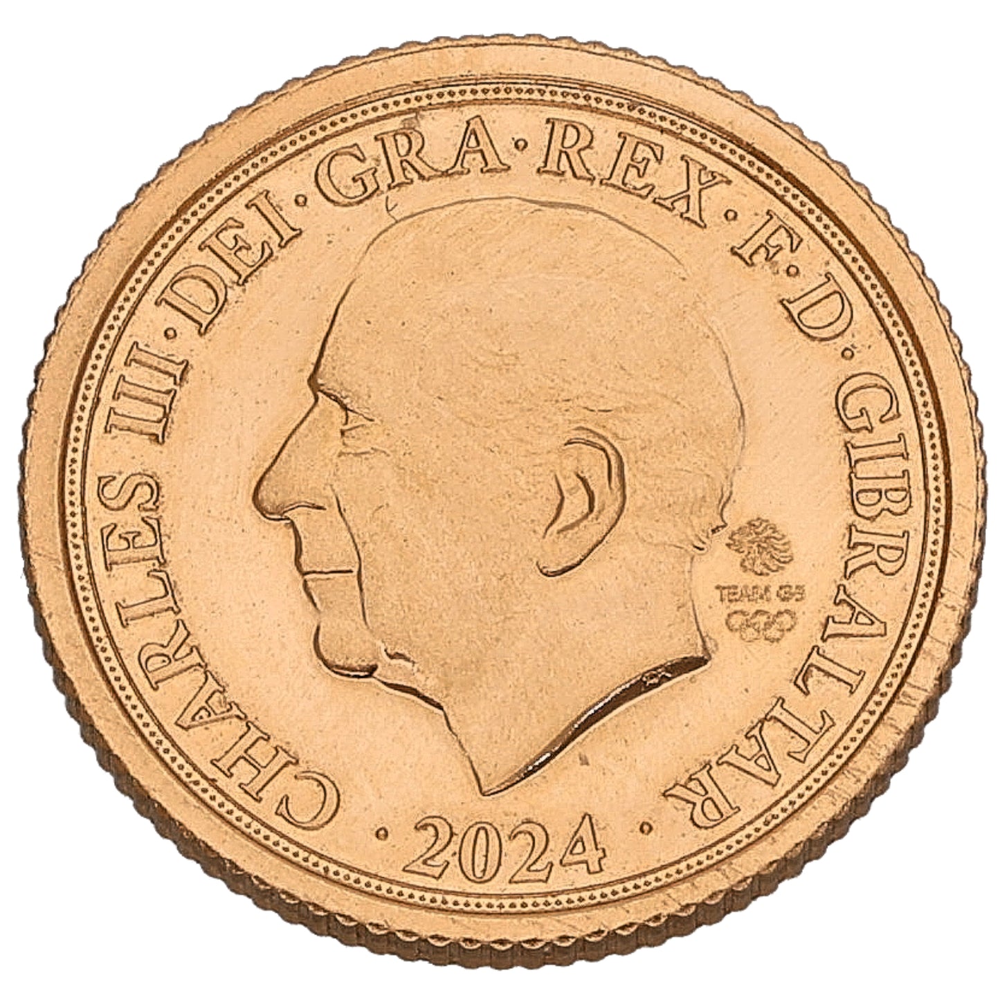 22ct Gold King Charles III Quarter Sovereign Coin 2024