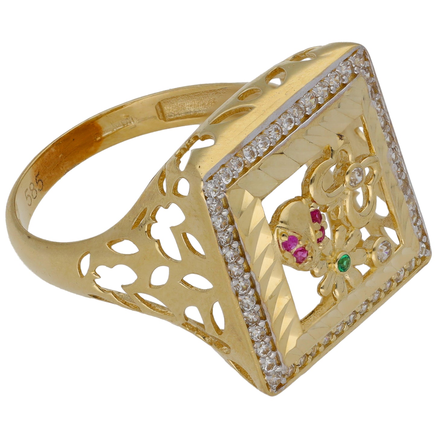 14ct Gold Imitation Alternative Ring Size S