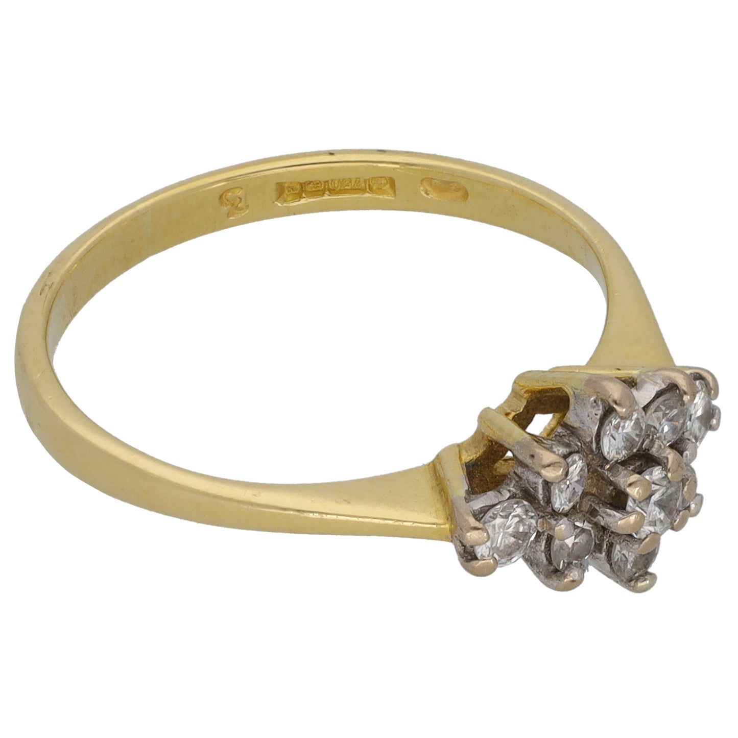 18ct Gold 0.30ct Diamond Dress/Cocktail Ring Size M