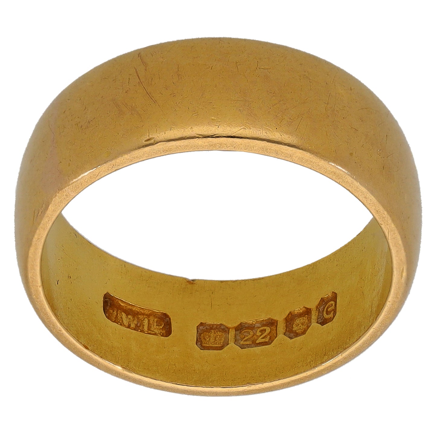 22ct Gold Plain Wedding Ring Size L