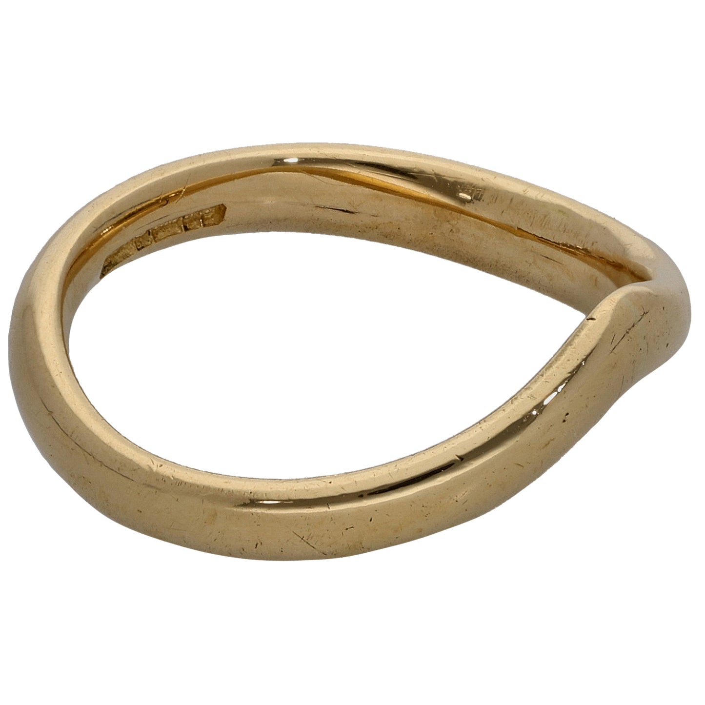 18ct Gold Wishbone Ring Size K