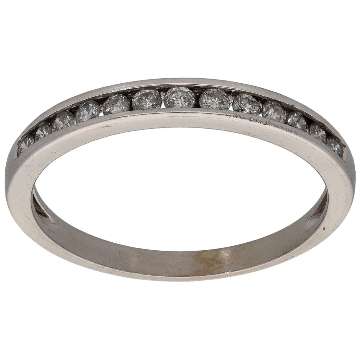 18ct Gold 0.26ct Diamond Half Eternity Ring Size P