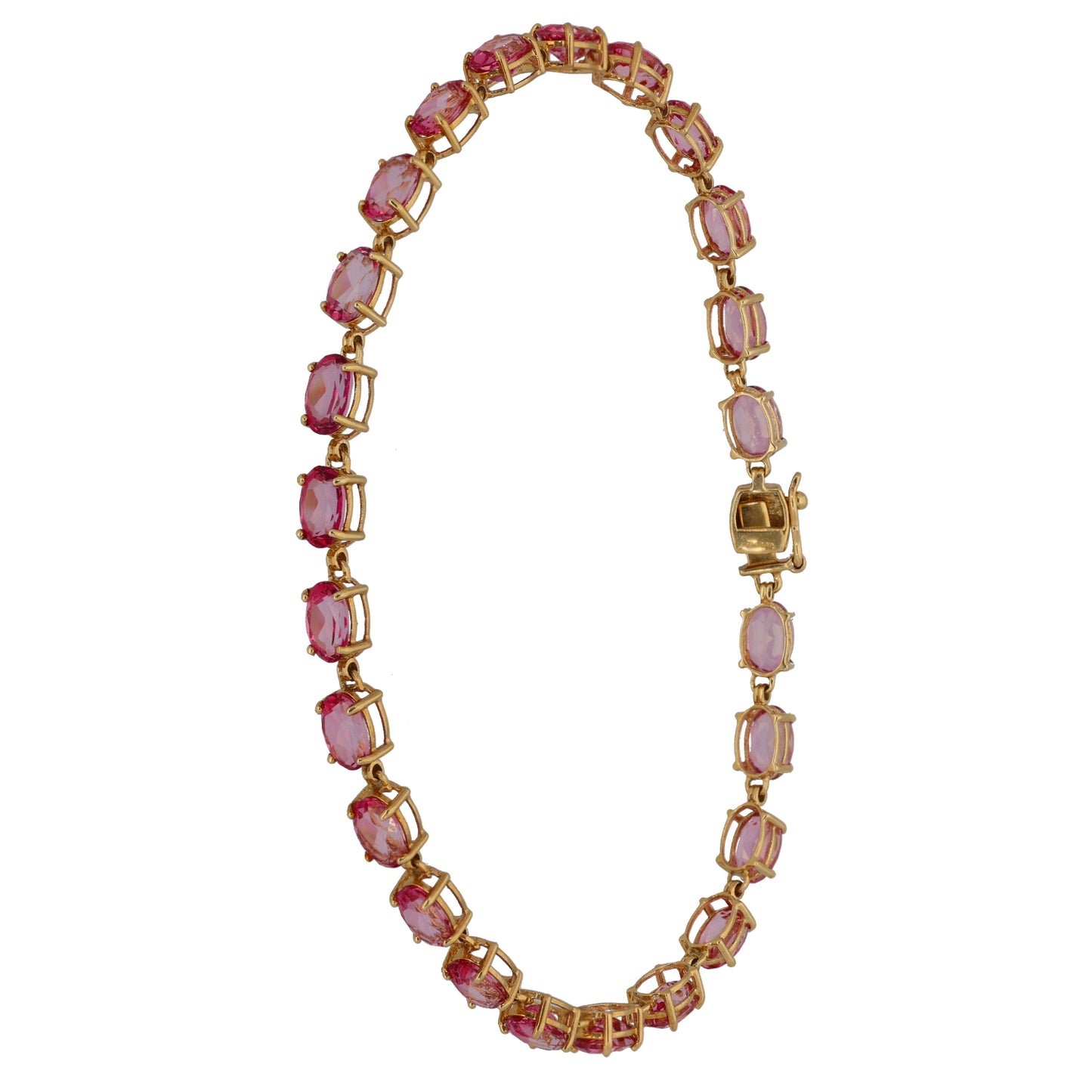 9ct Gold Topaz Fancy Stone Set Bracelet