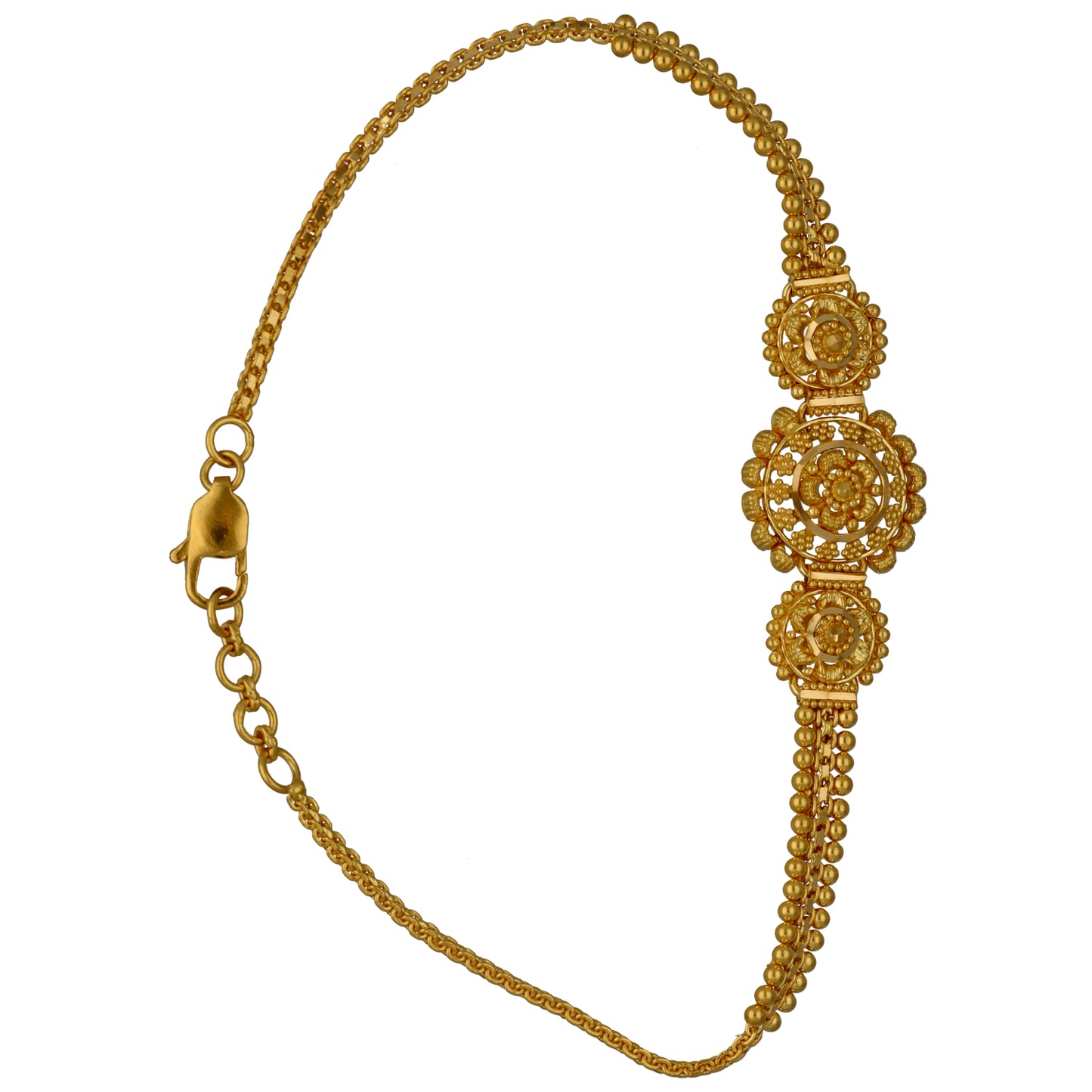 New 22ct Gold Filigree Link Bracelet