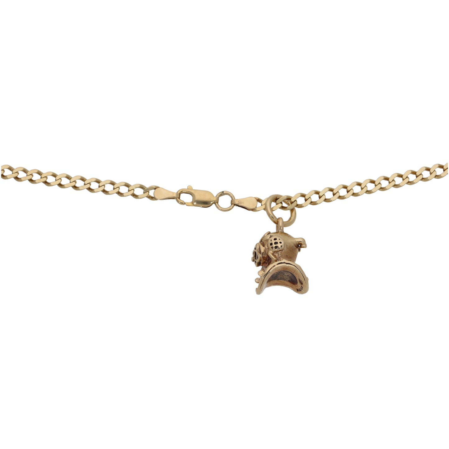 9ct Gold Diving Mask Pendant With Chain