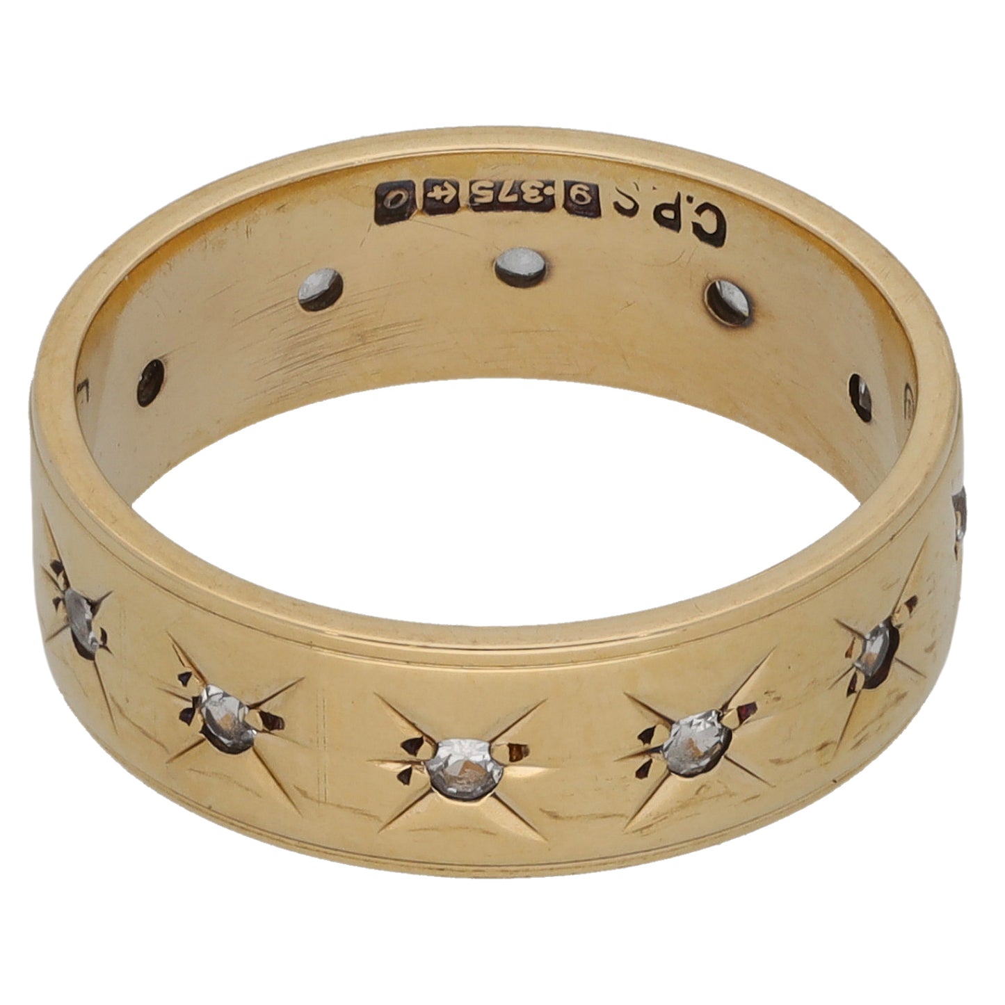 9ct Gold Cubic Zirconia Eternity Ring Size K