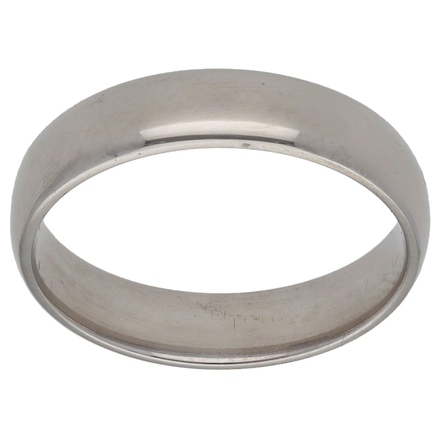 9ct White Gold Plain Wedding Ring Size L
