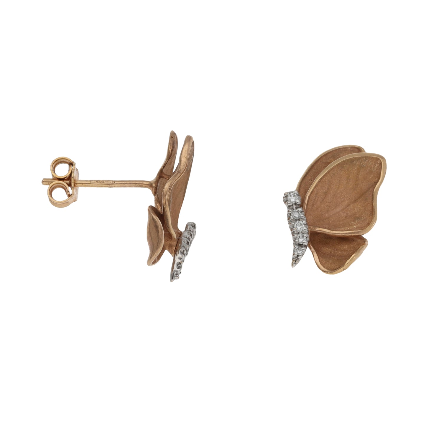 18ct Rose Gold 0.10ct Diamond Dress/Cocktail Earrings